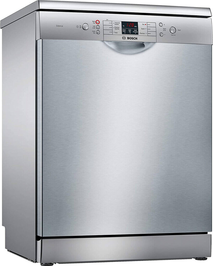 #01 Best Dishwasher in India - Bosch 12 Place Settings Dishwasher (SMS66GI01I, Silver Inox)